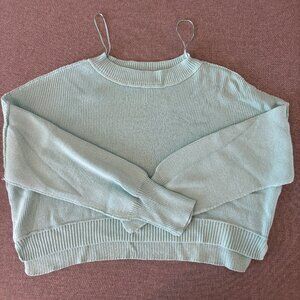 Mint Cropped Knit Sweater – Pink Rose – Size M